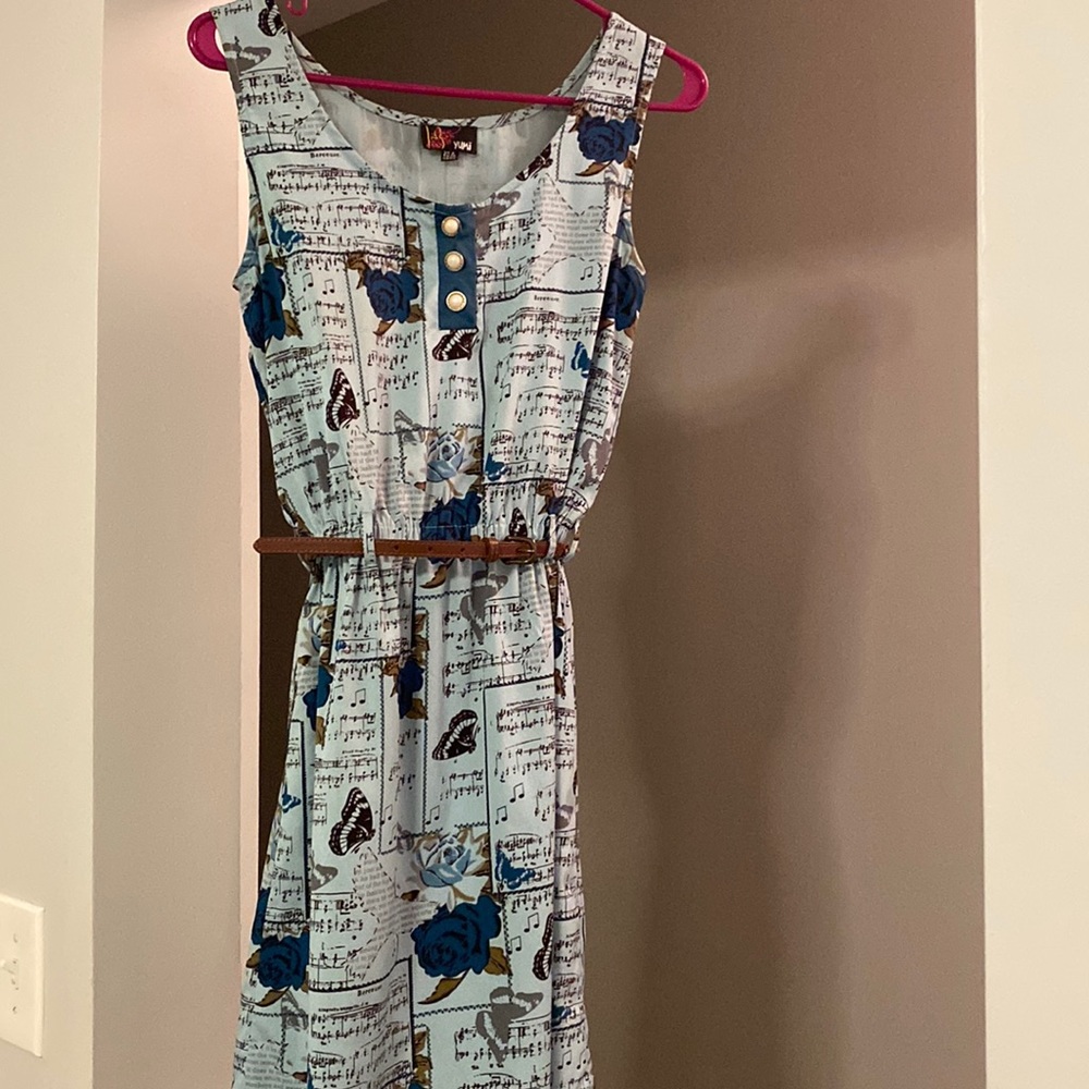 Baby blue dress. Perfect for spring!